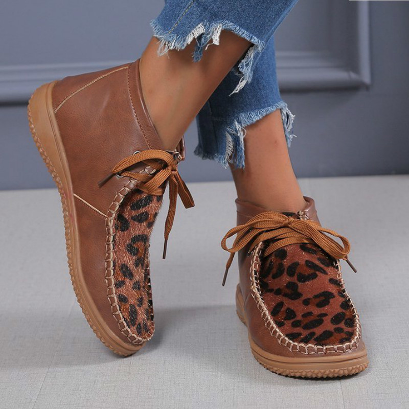 New 2020 Round Head Leopard Print Leather Boots 2020 Winter Ankle Boots for Women with Flat Bottoms Lace-Up Size 43 Women Shoes, Khaki
New 2020 Round Head Leopard Print Leather Boots 2020 Winter Ankle Boots for Women with Flat Bottoms Lace-Up Size 43 Women Shoes, Khaki
