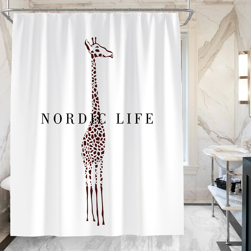 Nordic Cartoon Giraffe Animal Bathroom Shower Curtain Waterproof Thick Mildew-Proof Polyester Curtain
Nordic Cartoon Giraffe Animal Bathroom Shower Curtain Waterproof Thick Mildew-Proof Polyester Curtain