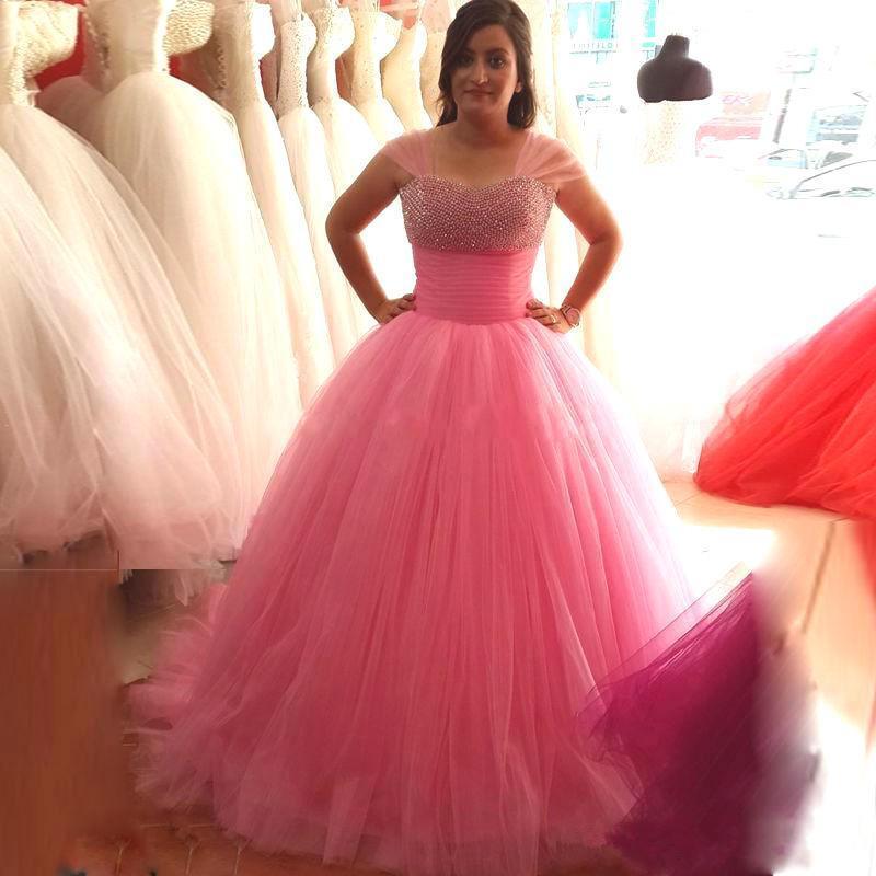 Sheer Quinceanera Dresses Off Shoudler Prom Dresses with Beaded Sweetehart Sweet 16 Prom Party Gowns Lace Up Sweep Tulle Evening Dresses