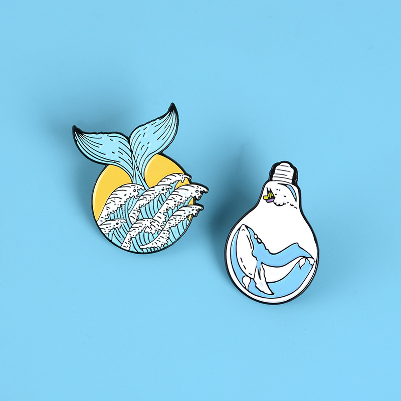 Whales And Waves Summer Blue Ocean Spindrift Bulb brooch Men women clothing backpack bag accessories Ocean jewelry
Whales And Waves Summer Blue Ocean Spindrift Bulb brooch Men women clothing backpack bag accessories Ocean jewelry