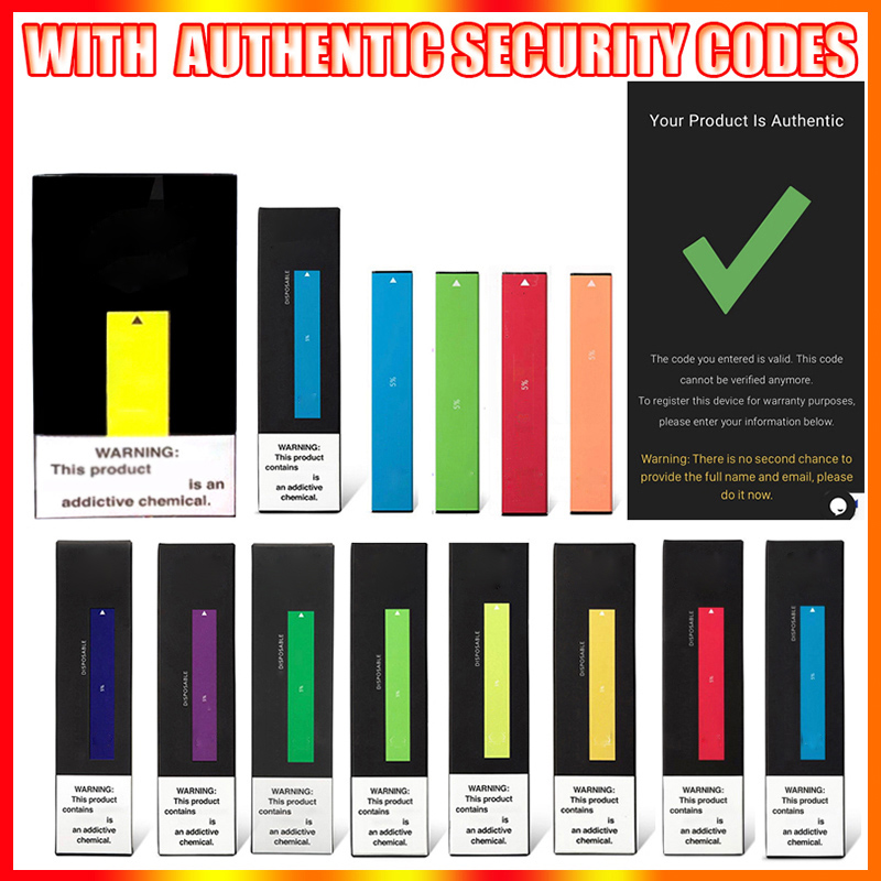 Puff bar Cigarettes Disposable Vape Pen With Authentic Security Code 280mAh Battery 1.3ml Empty Stick 400 Puffs VS Air bars
Puff bar Cigarettes Disposable Vape Pen With Authentic Security Code 280mAh Battery 1.3ml Empty Stick 400 Puffs VS Air bars