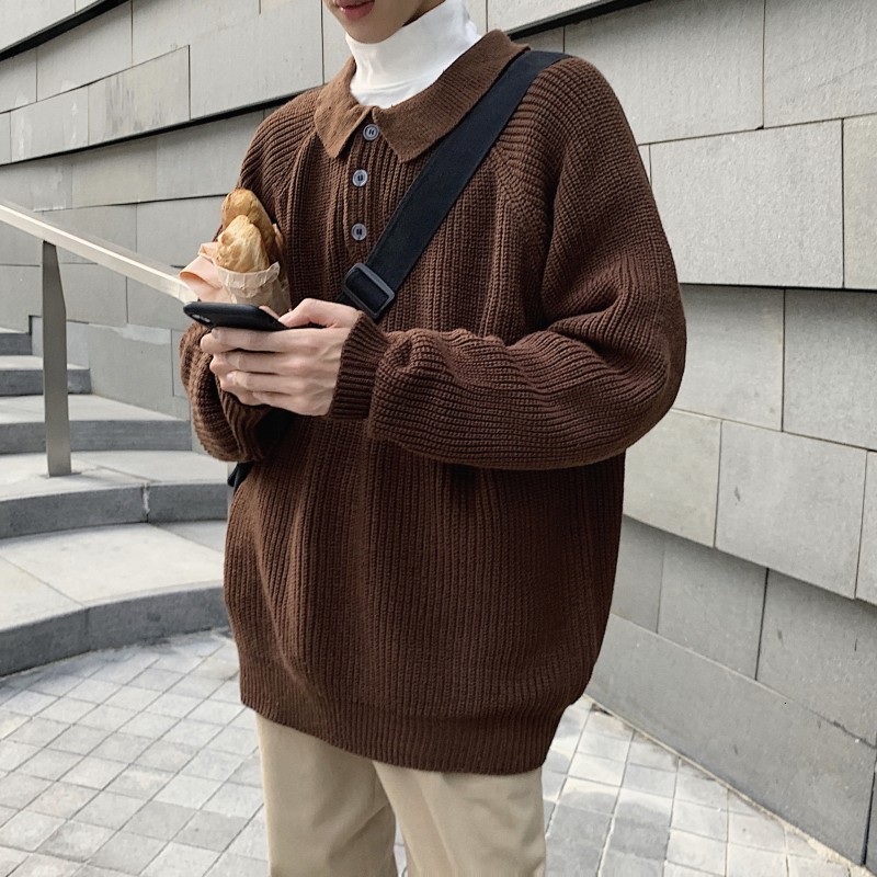 2020 Winter Men's Fashion Trend Coats Lapel Collar Cashmere Sweaters Casual Brand Woolen Pullover 4 Color Loose Knitting -2XL, Black
2020 Winter Men's Fashion Trend Coats Lapel Collar Cashmere Sweaters Casual Brand Woolen Pullover 4 Color Loose Knitting -2XL, Black
