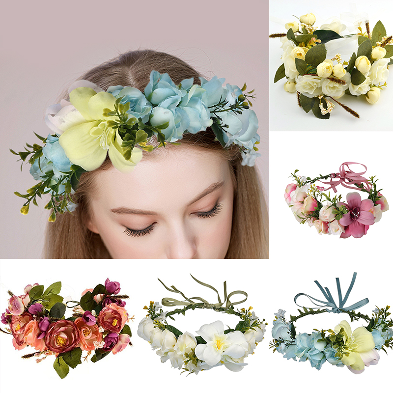 Flower Crown Bridal Wreath Headband Women Girls Bridesmaid Hair Flower Headbands Garlands Wedding Headpieces Hair accessories
Flower Crown Bridal Wreath Headband Women Girls Bridesmaid Hair Flower Headbands Garlands Wedding Headpieces Hair accessories