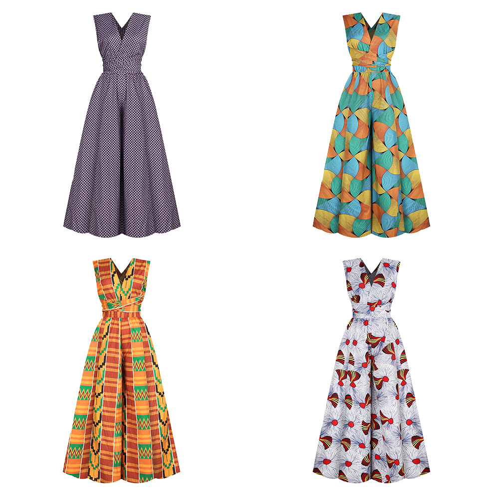 Women Sexy Boho African Jumpsuits Ankara Style DIY Bandage Rompers Clothes Africa Dresses Robe Africaine Femme Long Wide Leg Pants, Purple
Women Sexy Boho African Jumpsuits Ankara Style DIY Bandage Rompers Clothes Africa Dresses Robe Africaine Femme Long Wide Leg Pants, Purple
