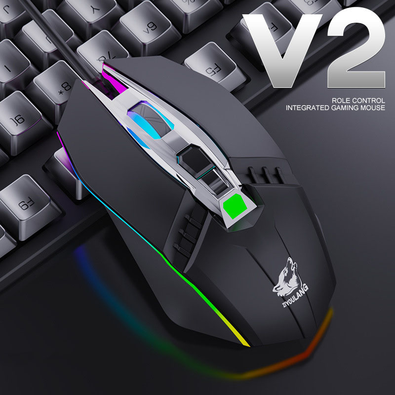 Free Wolf V2RGB Professional Gaming Mouse Ergonomic Mechanical Wire Mouse 1800DPI Adjustable Optical LED for Pc Laptop
Free Wolf V2RGB Professional Gaming Mouse Ergonomic Mechanical Wire Mouse 1800DPI Adjustable Optical LED for Pc Laptop