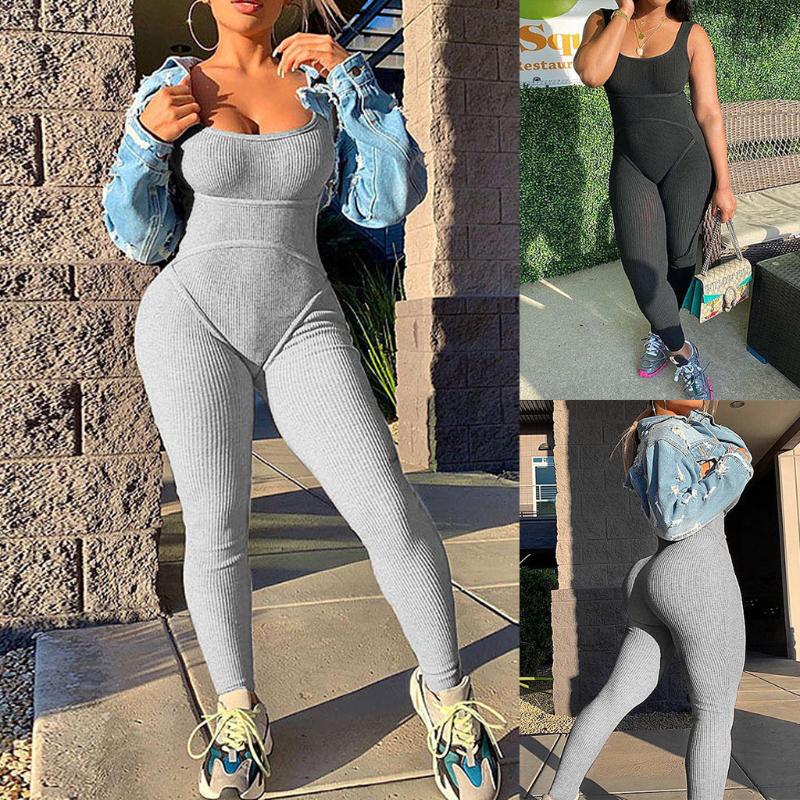 Sexy Slim Yoga Pants Fitness Sleeveless Long Jumpsuit Women Solid O-neck Knitted Elastic Long Leggings Yoga Sportswear, Black
Sexy Slim Yoga Pants Fitness Sleeveless Long Jumpsuit Women Solid O-neck Knitted Elastic Long Leggings Yoga Sportswear, Black