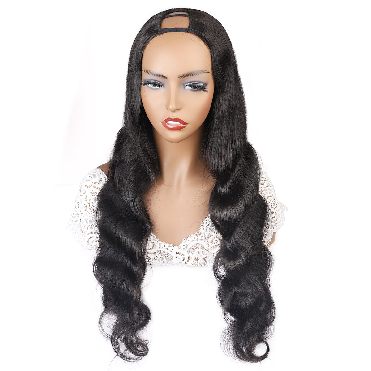 Ishow 2x4 U Part Wig Yaki Straight For Women All Ages Body Loose Deep None Lace Wigs Brazilian Virgin Human Hair Wigs Water Curly Natural Color 8-26in