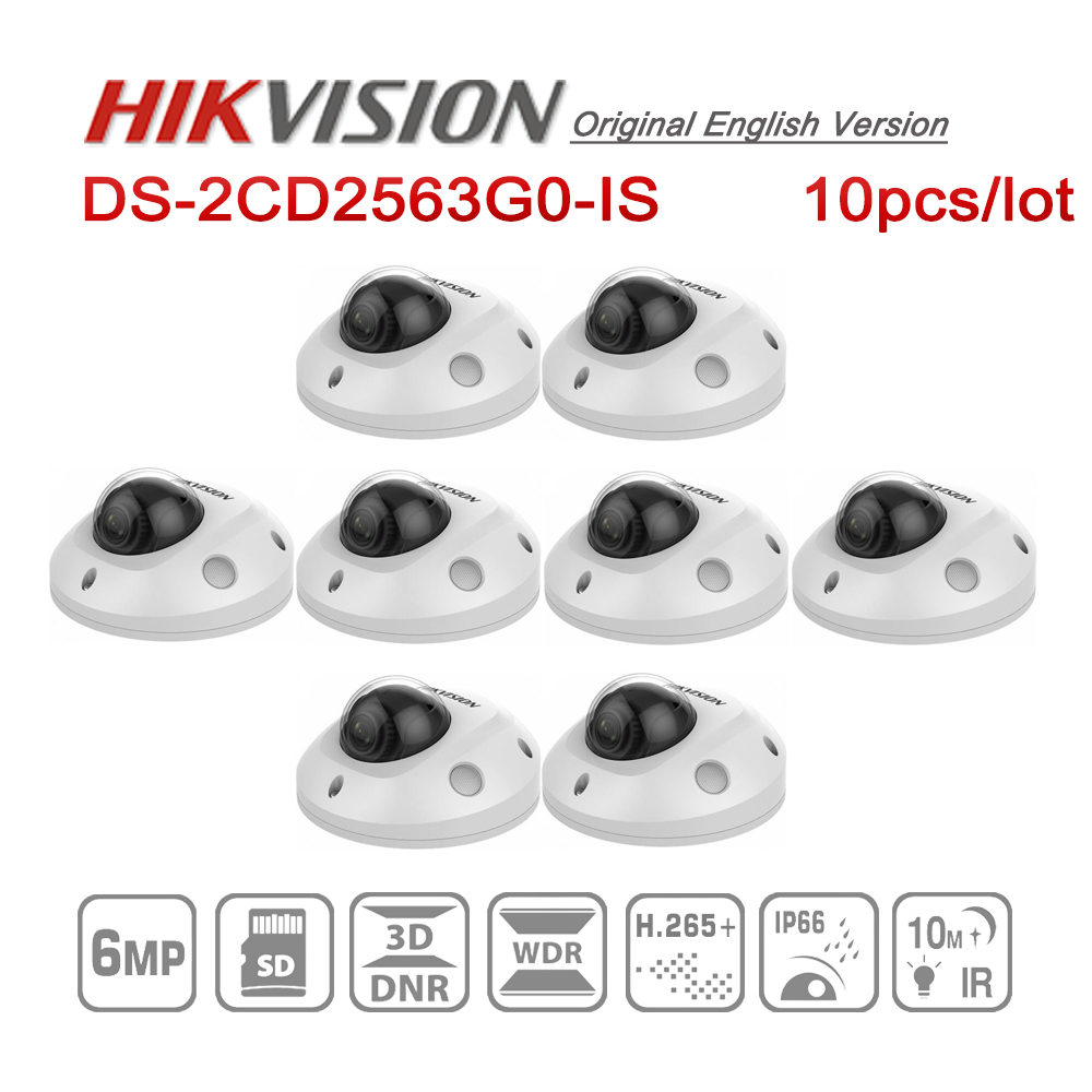 DS-2CD2563G0-IS Hikvision Original IP 6MP Dome Network Camera IR30m H.265+ with SD card slot POE camera 10pcs/lot
DS-2CD2563G0-IS Hikvision Original IP 6MP Dome Network Camera IR30m H.265+ with SD card slot POE camera 10pcs/lot