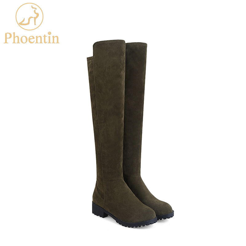 Phoentin knee boots zip closure knee-high women's winter boots army green black color mid high heel platform women's shoes FT174
Phoentin knee boots zip closure knee-high women's winter boots army green black color mid high heel platform women's shoes FT174