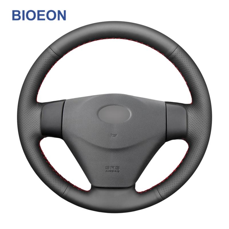 Hand Sewing Black PU Artificial Leather Car Steering Wheel Cover for Getz (Facelift) Accent 2006-2011 Kia Rio Rio5 
Hand Sewing Black PU Artificial Leather Car Steering Wheel Cover for Getz (Facelift) Accent 2006-2011 Kia Rio Rio5