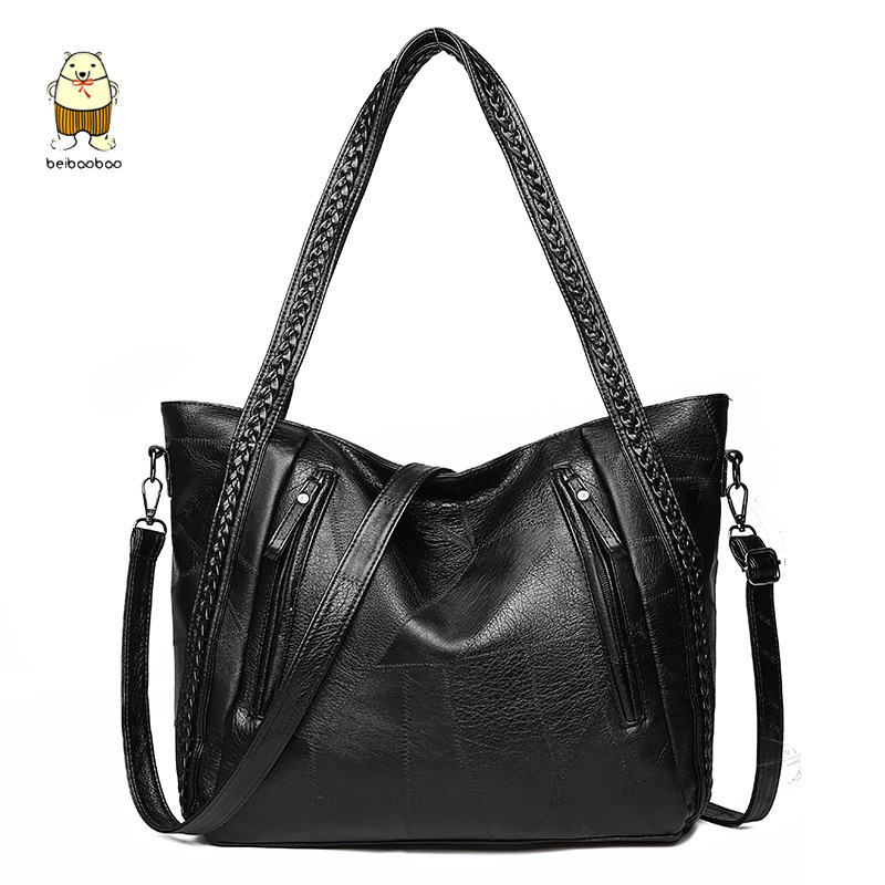 Beibaobao women's handbag shoulder bag large capacity handbag new brand high quality soft leather large pocket casual, Black
Beibaobao women's handbag shoulder bag large capacity handbag new brand high quality soft leather large pocket casual, Black
