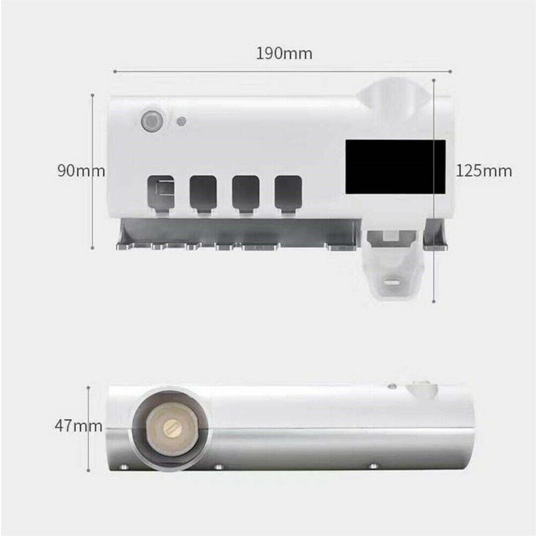 New Smart UV Sterilizer Disinfection And Sterilization Toothbrush Holder Automatic Toothpaste Squeezing Device Wall Mount296u