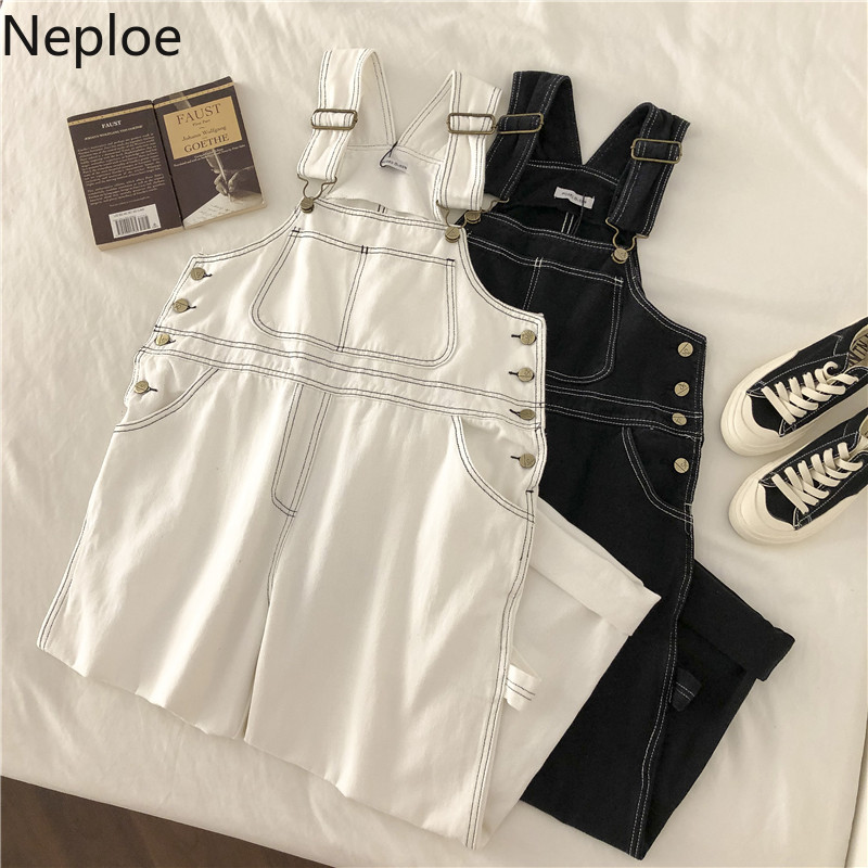 Neploe Vintage Patchwork Jeans Women Jumpsuits 2020 Autumn New Korean Causal Rompers Fashion Demin Wide Leg Bodysuits 4D619, Black
Neploe Vintage Patchwork Jeans Women Jumpsuits 2020 Autumn New Korean Causal Rompers Fashion Demin Wide Leg Bodysuits 4D619, Black