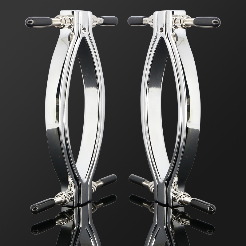 BDSM Bondages métal Labia clip Vibrator Pussy Vagin Speculum Pince Clitoris Stimulateur point G Massage exotique Sex Toy pour les femmes