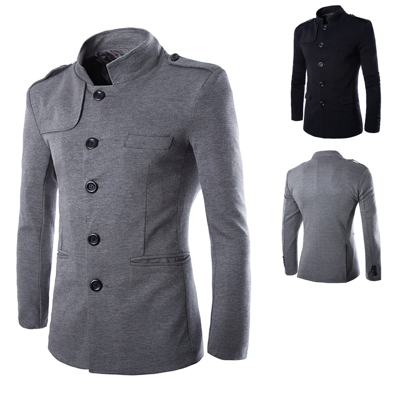 New Chinese style Business Men Casual Stand Collar fashion Blazer Male clothes Slim Fit Mens coat Dropshipping Jacket Size -2XL, Black
New Chinese style Business Men Casual Stand Collar fashion Blazer Male clothes Slim Fit Mens coat Dropshipping Jacket Size -2XL, Black