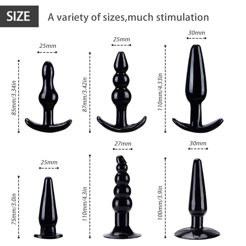 7PCS Adult Diary Soft Silicone Anal Butt Plugs Dildo Massaging Vibrator Kit Set Beginner Adult Sex Toys for Men/Women Y200422