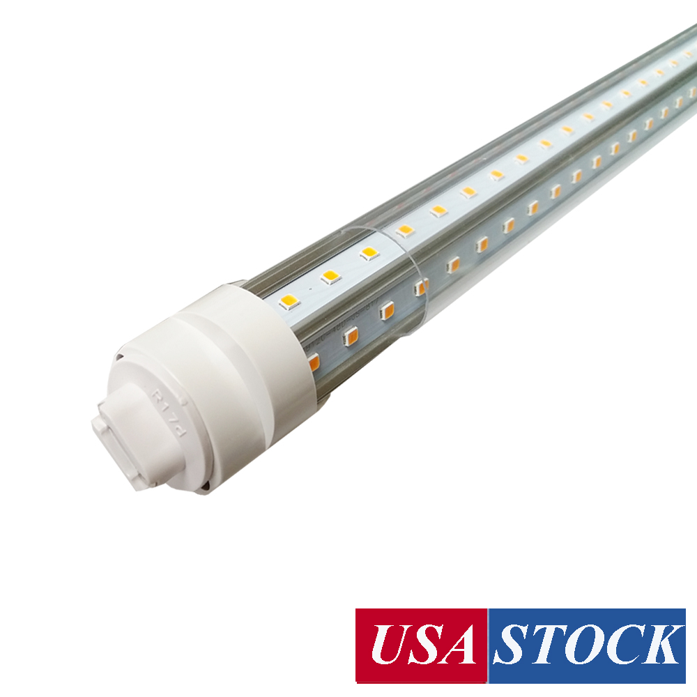8ft Dual Pin R17D led t8 tube lights Double Sides V Shaped 192LEDs 45W 72W 144W LED Fluorescent Tubes Light 85-277V + Stock In US
8ft Dual Pin R17D led t8 tube lights Double Sides V Shaped 192LEDs 45W 72W 144W LED Fluorescent Tubes Light 85-277V + Stock In US