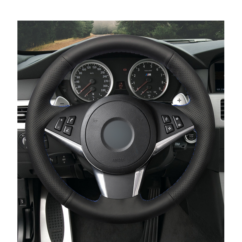 Black Artificial Leather Car Steering Wheel Cover for BMW E60 530d 545i 550i E61 Touring 2005-2009 E63 E64 630i 645Ci Parts
Black Artificial Leather Car Steering Wheel Cover for BMW E60 530d 545i 550i E61 Touring 2005-2009 E63 E64 630i 645Ci Parts