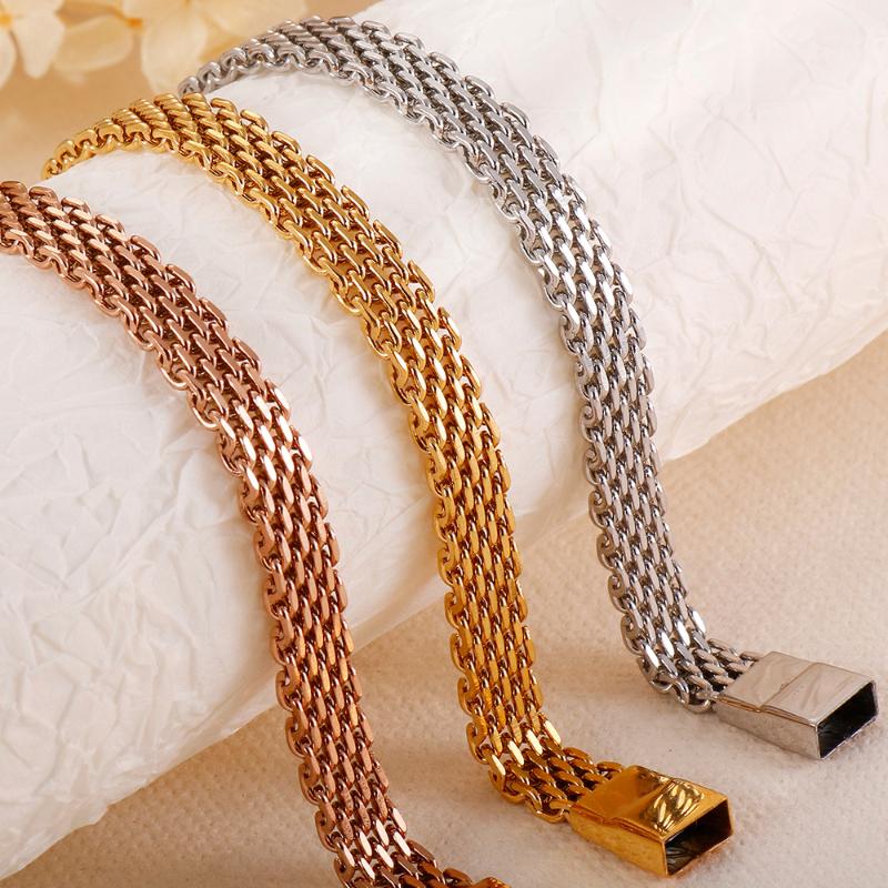 Rose Gold 316L Stainless Steel Bracelets For Women Jewelry Accessories 8MM Chain Bracelet Valentines Day Gifts For Her 
Rose Gold 316L Stainless Steel Bracelets For Women Jewelry Accessories 8MM Chain Bracelet Valentines Day Gifts For Her