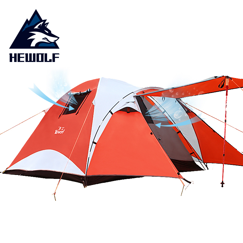 Hewolf Camping Tent Waterproof 3 ~ 4 Person Double-Layer Aluminum Rod 3 Season Family Camping Travel Outdoor Tents For Fishing
Hewolf Camping Tent Waterproof 3 ~ 4 Person Double-Layer Aluminum Rod 3 Season Family Camping Travel Outdoor Tents For Fishing