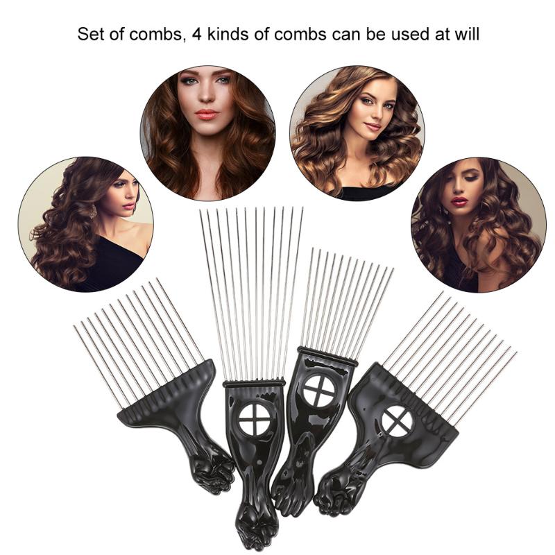 4PCS Muti-types Metal Hair Brush Afro Hair Style Comb Wide Teeth Curly Black Suit Steel Needle Comb Hairdressing Styling
4PCS Muti-types Metal Hair Brush Afro Hair Style Comb Wide Teeth Curly Black Suit Steel Needle Comb Hairdressing Styling
