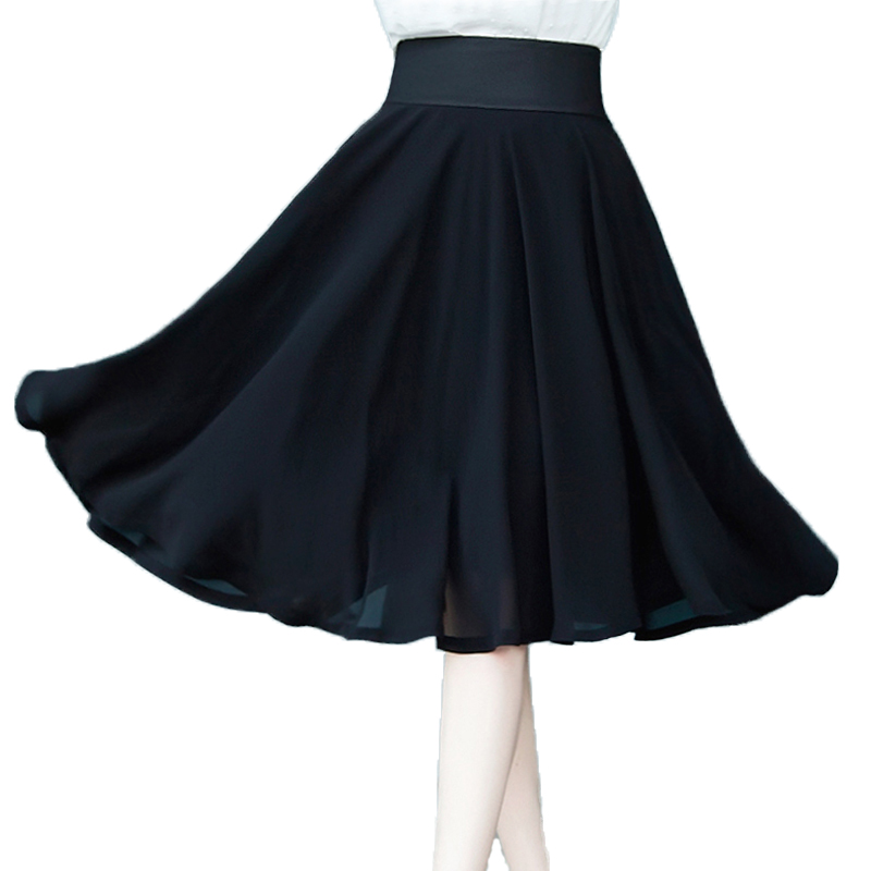 2020 New Summer Skirts Casual Women Solid Color High Waist Ladies Pleated Skirt Big Swing Middle Beach Female Chiffon Bottoms, Black
2020 New Summer Skirts Casual Women Solid Color High Waist Ladies Pleated Skirt Big Swing Middle Beach Female Chiffon Bottoms, Black