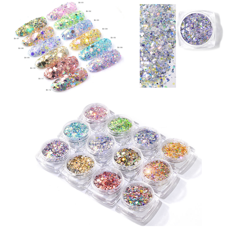 Nail Glitter Boxed Mixed Colors Nails Decoration Sparkling Plastic DIY Decorations Accessories Tools Paste on Nail
Nail Glitter Boxed Mixed Colors Nails Decoration Sparkling Plastic DIY Decorations Accessories Tools Paste on Nail