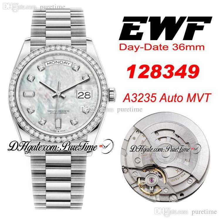 EWF Day Date 128349 A3255 Automatic Mens Watch 36mm Diamond Bezel White Dial Diamond Markers Stainless Steel Bracelet PTRX Puretime 12, Accessories
EWF Day Date 128349 A3255 Automatic Mens Watch 36mm Diamond Bezel White Dial Diamond Markers Stainless Steel Bracelet PTRX Puretime 12, Accessories