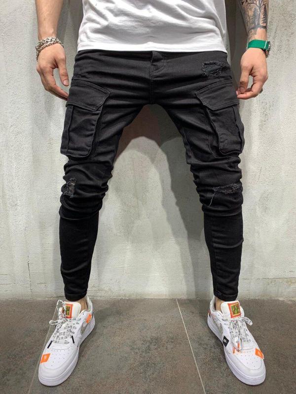 Long Pencil Pants Ripped Jeans Slim Spring Men' Fashion Thin Skinny Jeans With Pocket Men Hip Hop Trousers Clothes, Black
Long Pencil Pants Ripped Jeans Slim Spring Men' Fashion Thin Skinny Jeans With Pocket Men Hip Hop Trousers Clothes, Black