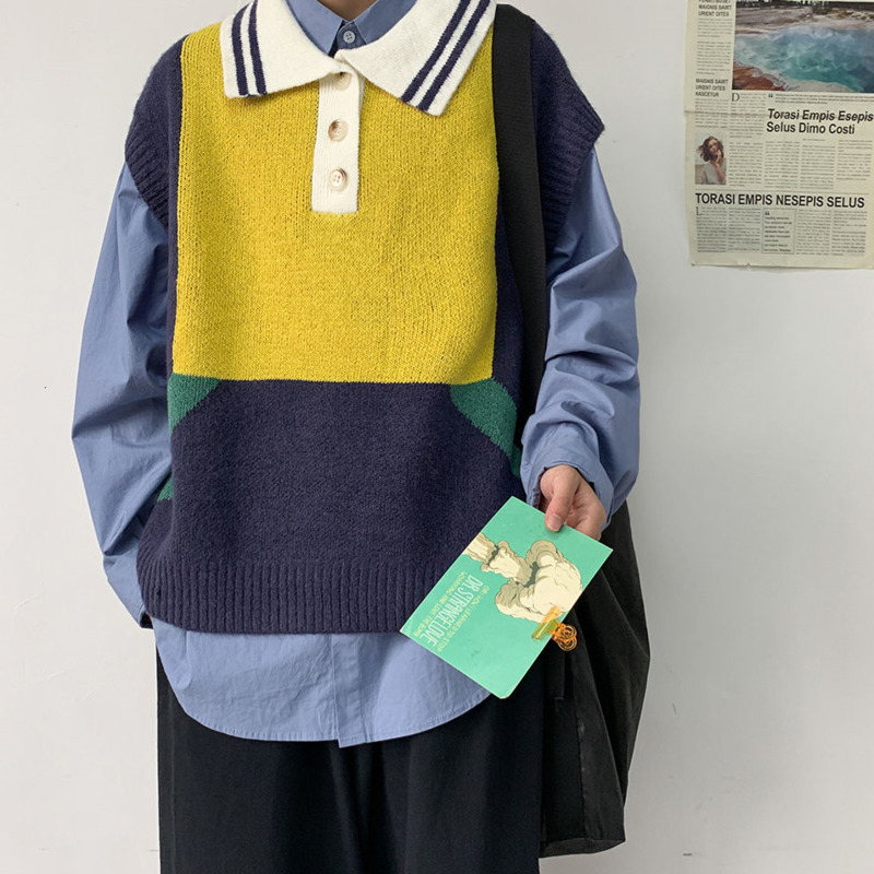 Men's sweater 2020 autumn new slim solid color sleeveless vest knitted sweater Mosaic casual fashion youth men's wear, Yellow
Men's sweater 2020 autumn new slim solid color sleeveless vest knitted sweater Mosaic casual fashion youth men's wear, Yellow