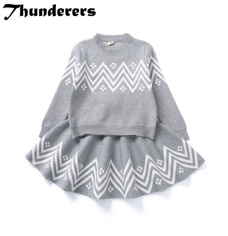 Children Clothes Fashion Casual Gray Pullover Sweater Children's Foreign Knit Skirt Two-piece Suit Girl Set Kids Clothes Girls
Children Clothes Fashion Casual Gray Pullover Sweater Children's Foreign Knit Skirt Two-piece Suit Girl Set Kids Clothes Girls