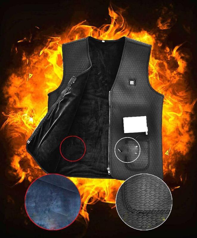 2020 Men Women Electric Heated Vest Heating Waistcoat USB Infrared Heating Vest Jacket Winter Flexible Electric Thermal Clothing, Black
2020 Men Women Electric Heated Vest Heating Waistcoat USB Infrared Heating Vest Jacket Winter Flexible Electric Thermal Clothing, Black