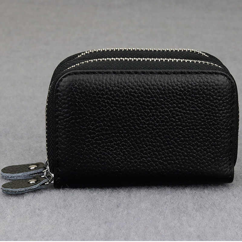 COMFORSKIN New Arrivals Genuine Leather RFID Anti-theft Brush Card Holders Large Capacity Double Zipper Compartment Card Wallets, Black
COMFORSKIN New Arrivals Genuine Leather RFID Anti-theft Brush Card Holders Large Capacity Double Zipper Compartment Card Wallets, Black