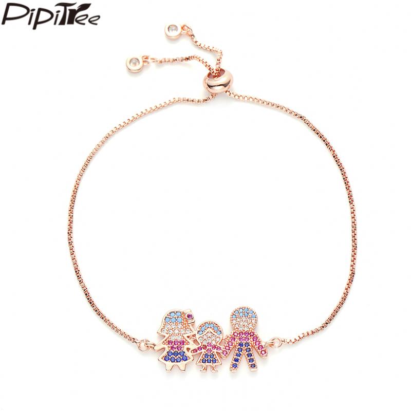 Pipitree Dad Mom and Girl Family Bracelet Copper Cubic Zirconia Stones Adjustable Chain Bracelets & Bangles for Women Jewelry
Pipitree Dad Mom and Girl Family Bracelet Copper Cubic Zirconia Stones Adjustable Chain Bracelets & Bangles for Women Jewelry