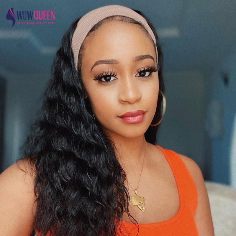 Headband Wig Deep Wave Wig Wowqueen Brazilian Hair Wigs 150 Density Human Hair WigsTop Quality Non-Lace Wigs 30 inch, Natural color
Headband Wig Deep Wave Wig Wowqueen Brazilian Hair Wigs 150 Density Human Hair WigsTop Quality Non-Lace Wigs 30 inch, Natural color
