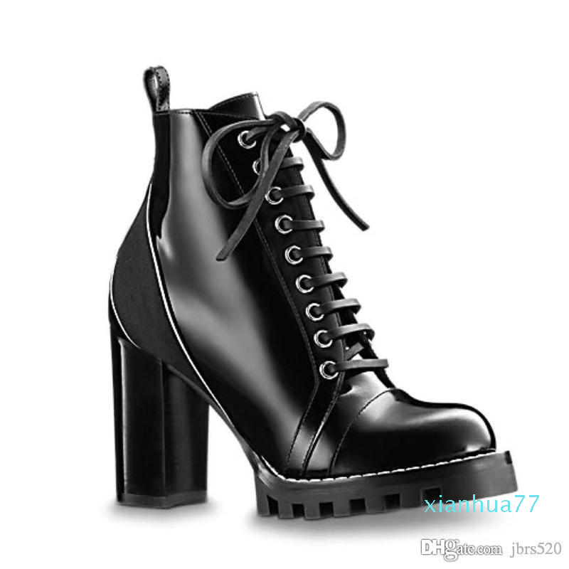High heeled Martin boots Winter Coarse heel woman shoes designer Desert Boots 100% real leather luxury High heel boots Large size US11 35-42, Black
High heeled Martin boots Winter Coarse heel woman shoes designer Desert Boots 100% real leather luxury High heel boots Large size US11 35-42, Black