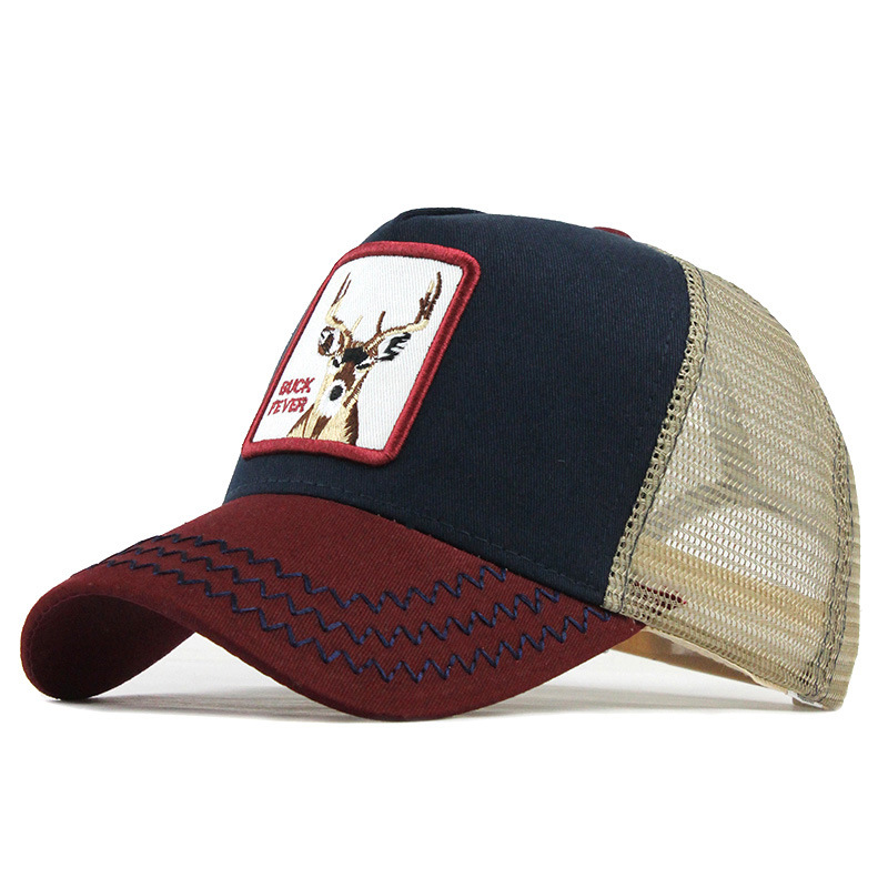 Fashion Animals Embroidery Baseball Caps Men Women Snapback Hip Hop Hat Summer Breathable Mesh Sun Unisex Streetwear Bone