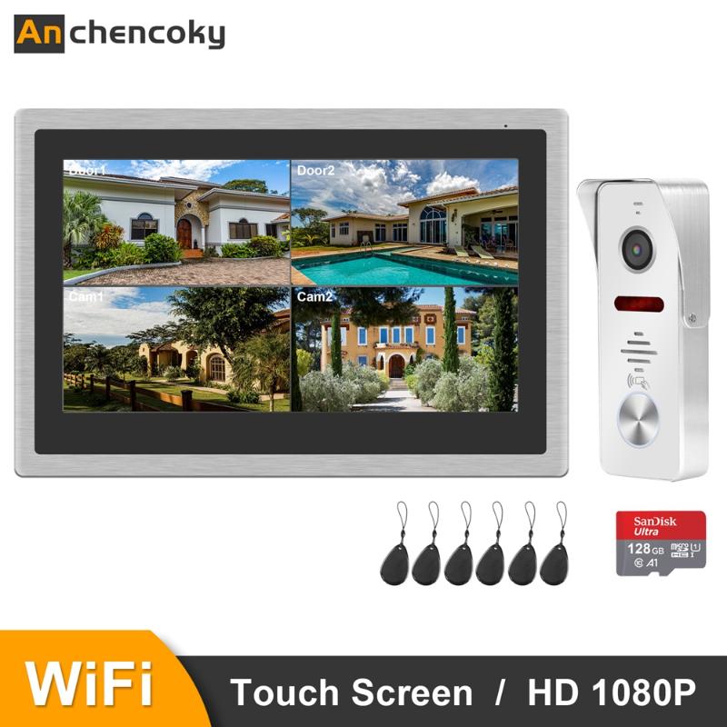 Anchencoky WiFi Intercom Video Doorbell 10 Inch Wireless IP Video Door Phone 1080P Doorbell Camera with Record Motion Detection
Anchencoky WiFi Intercom Video Doorbell 10 Inch Wireless IP Video Door Phone 1080P Doorbell Camera with Record Motion Detection