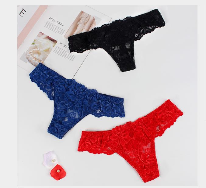3pcs/pack Underwear Women's Intimates Panties Women's underwear, low waist sexy hollow transparent lace thong women, Black
3pcs/pack Underwear Women's Intimates Panties Women's underwear, low waist sexy hollow transparent lace thong women, Black
