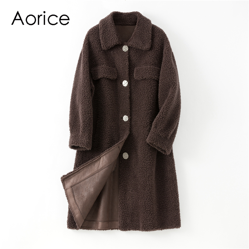Aorice women long real sheep fur jacket coat female wool fur trench plus size parkas coats jackets H98917, As pic
Aorice women long real sheep fur jacket coat female wool fur trench plus size parkas coats jackets H98917, As pic