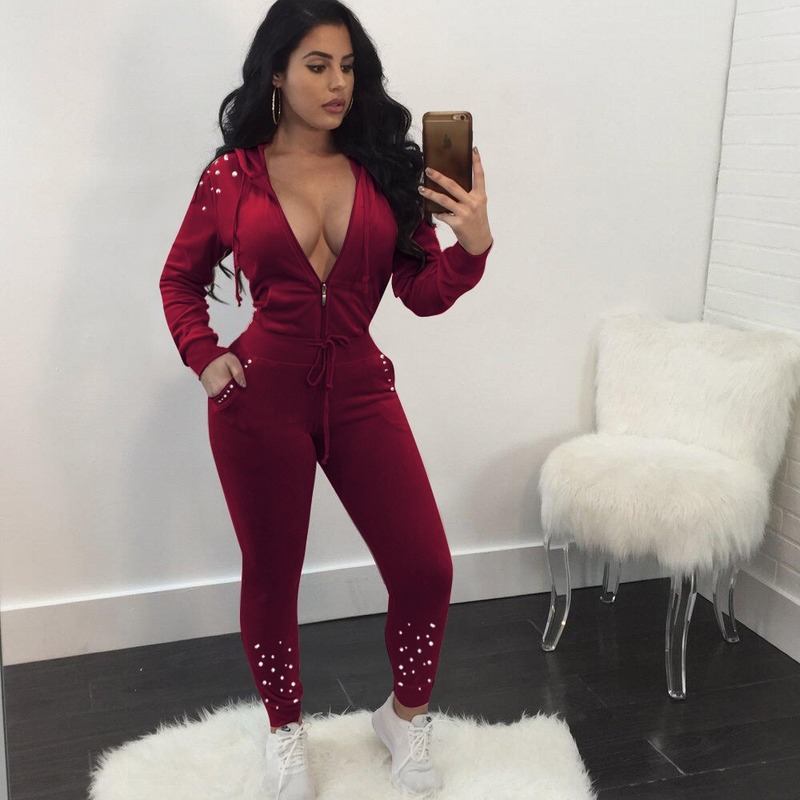Pearl Beading Velvet Tracksuit Women Two Piece Set Hooded Zipper Long Sleeve Sweatshirt and Long Pants 2 Piece Women Set Outfit
Pearl Beading Velvet Tracksuit Women Two Piece Set Hooded Zipper Long Sleeve Sweatshirt and Long Pants 2 Piece Women Set Outfit