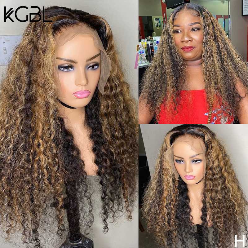 KGBL Curly Highlight T-part Lace Front Human Hair Wigs With Baby Hair Brazilian 8-24'' Non-Remy 150% Density Wigs Medium Ratio, T-part lace wig
KGBL Curly Highlight T-part Lace Front Human Hair Wigs With Baby Hair Brazilian 8-24'' Non-Remy 150% Density Wigs Medium Ratio, T-part lace wig