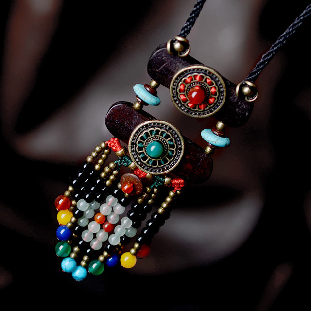Ethnic Style Creative Jewelry Tassel Necklace Female Wooden Pendant Item Retro Sweater Chain
Ethnic Style Creative Jewelry Tassel Necklace Female Wooden Pendant Item Retro Sweater Chain