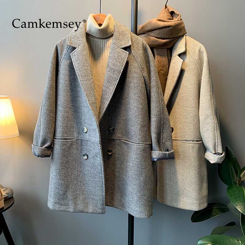 CamKemsey Women Winter Thick Warm Wool Blends Coats Office Lady Winter Down Cotton Padded Single Breasted Long Suits Coats, Gray
CamKemsey Women Winter Thick Warm Wool Blends Coats Office Lady Winter Down Cotton Padded Single Breasted Long Suits Coats, Gray