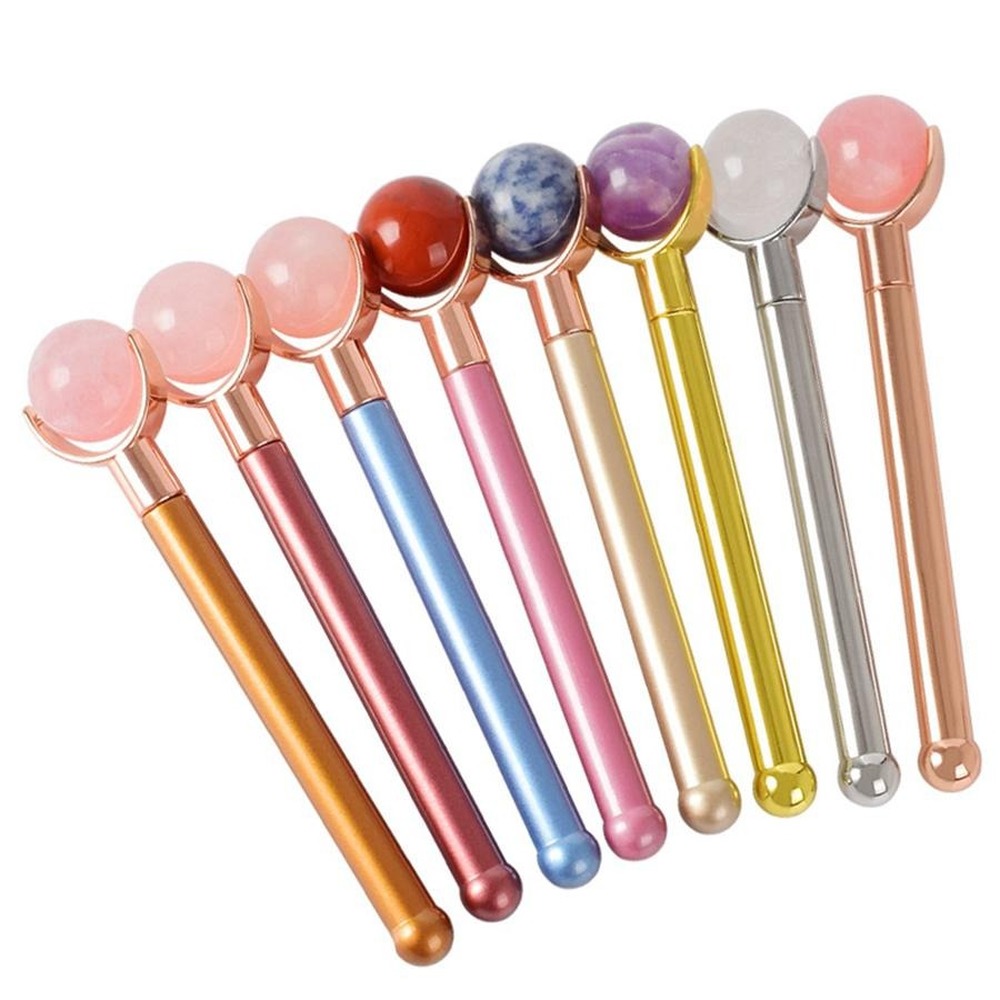 Natural Jade Roller Massage Face Shaper Massager Relaxation Tool Masaje Con Rodillo De Jade Facial Beauty Tool Face Jade Roller Massage