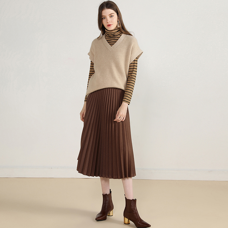 4 ply winter thick 100% cashmere sweater women sleeveless oversized pullovers fashion warm v neck knitwear, Beige
4 ply winter thick 100% cashmere sweater women sleeveless oversized pullovers fashion warm v neck knitwear, Beige