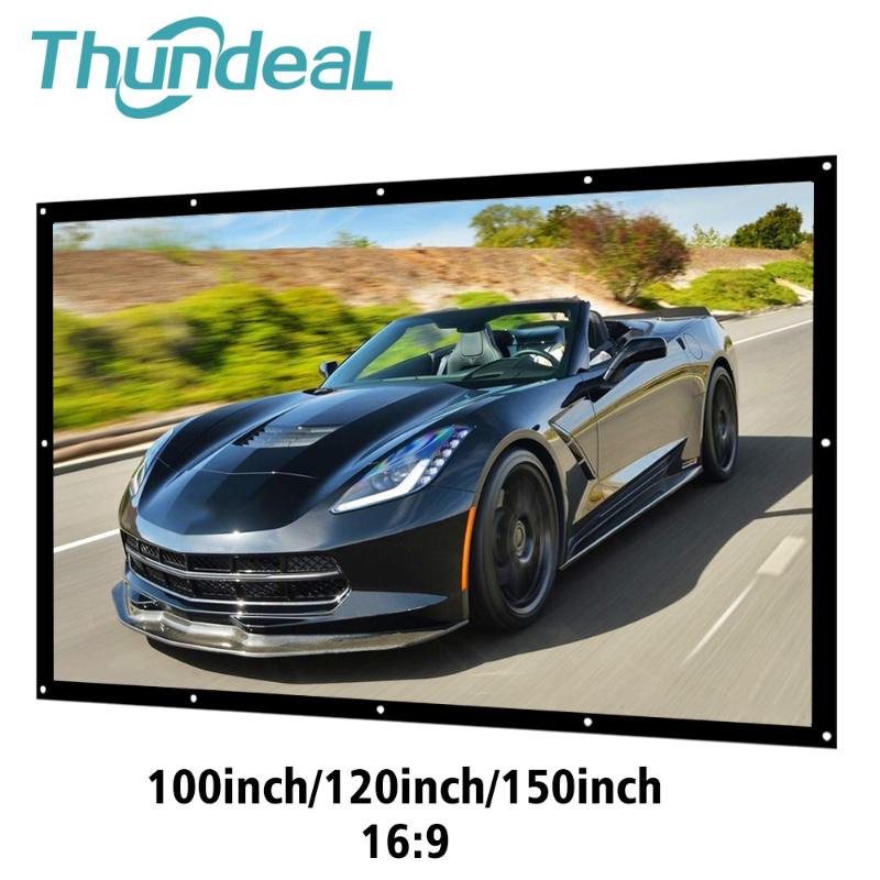 ThundeaL 16:9 100 120 150 Inch Projection Projector Screen Canvas White Curtain Screen 3D Film Portable Wall Mounted Projecting
ThundeaL 16:9 100 120 150 Inch Projection Projector Screen Canvas White Curtain Screen 3D Film Portable Wall Mounted Projecting
