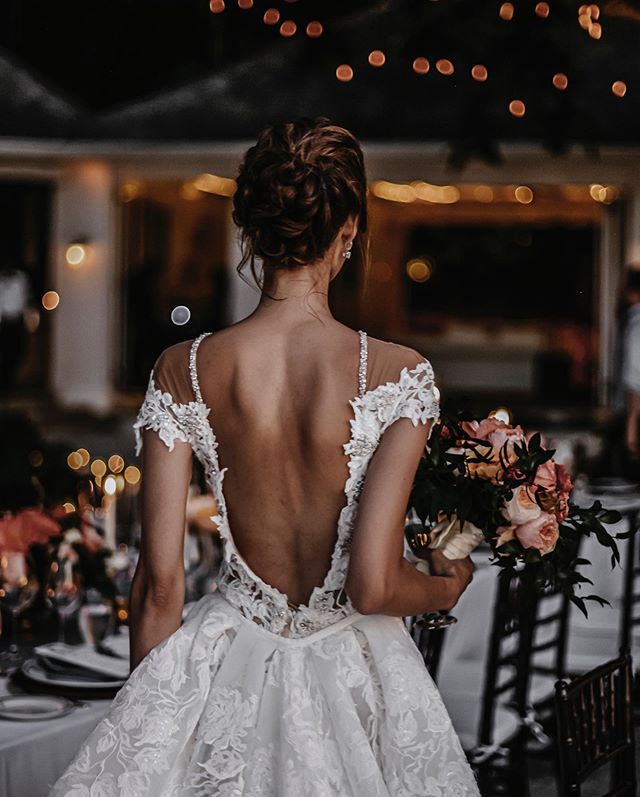 Bohemian A Line Wedding Dresses 2021 IllusionSheer Neck Short Sleeve Lace Appliques Bridal Gowns Plus Size Vestido De Noiva Wedding Dress