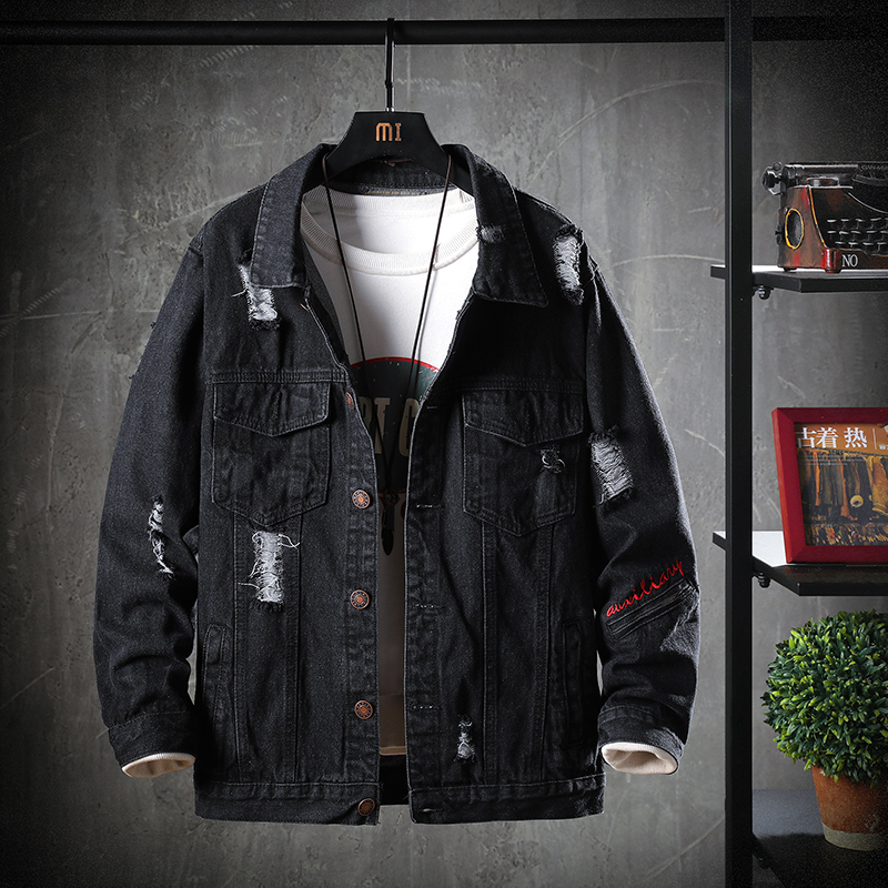 Casual Slim Mens Solid Denim Bomber Trendy Men High Quality Cowboy Men's Jean Jacket, Black
Casual Slim Mens Solid Denim Bomber Trendy Men High Quality Cowboy Men's Jean Jacket, Black