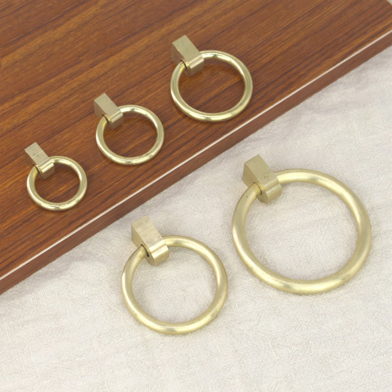 2pcs Chinese antique drawer circle knob furniture door handle hardware Classical wardrobe cabinet shoe closet cone vintage pull ring